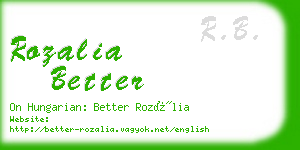 rozalia better business card